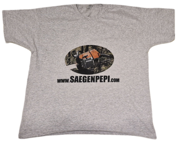 T-Shirt Sägenpepi grau