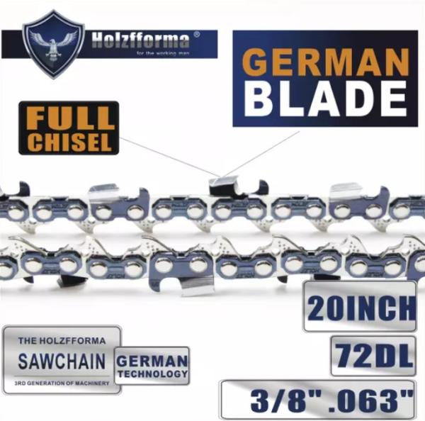 Holzfforma Vollmeisselkette 3/8" 72TG für Stihl/Holzfforma