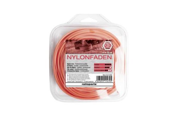 Ratioparts Mähfaden 6-Kant Nylon 2,7 mm 15 Meter